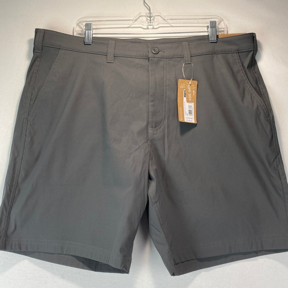 Eddie Bauer Horizon Takeoff Chino Short Men 40 Dark  Grey UPF 50+ 8in Inseam